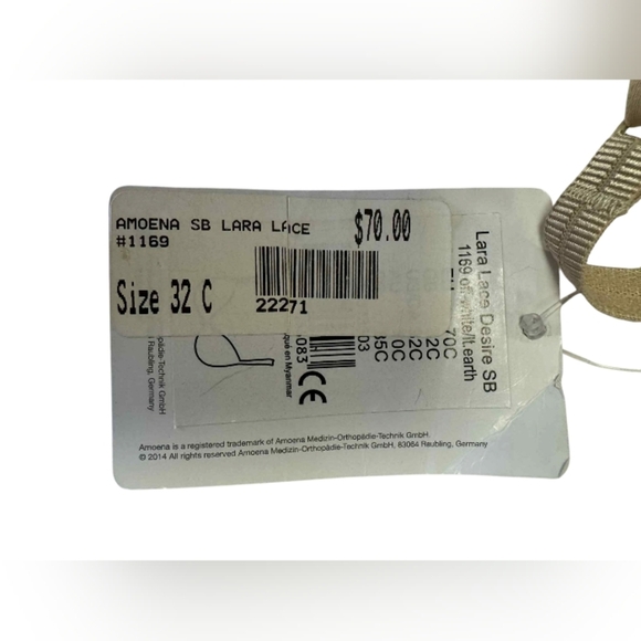 Amoena NWT Lara Lace Desire Soft Shell Bra Off White Size 32C - Picture 5 of 6